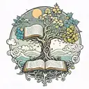 bible tree genesis tattoo design idea