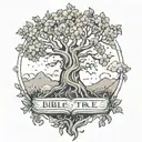 bible tree genesis tattoo design idea