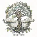 bible tree genesis tattoo design idea