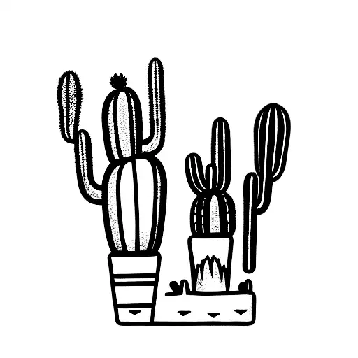cactus tattoo design idea