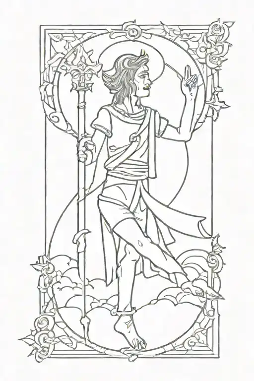the fool tarot card tattoo design idea