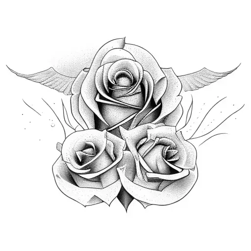 dove and rose tattoo