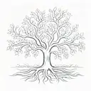 Design: A simple tree with six branches, each branch representing one of you. The branches could be evenly spaced around tattoo design idea