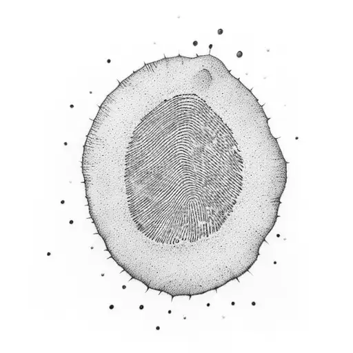 fingerprint in nature tattoo design idea
