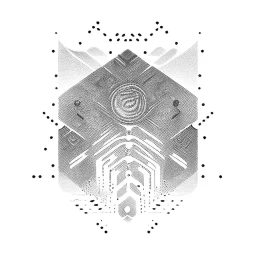 fingerprint in universe tattoo design idea