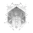 fingerprint in universe tattoo design idea