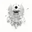 marker dead space tattoo design idea