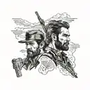 rdr2 Arthur Morgan and Charles Smith tattoo design idea