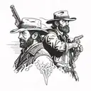 rdr2 Arthur Morgan and Charles Smith tattoo design idea