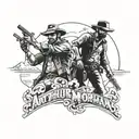 rdr2 Arthur Morgan and Charles Smith tattoo design idea