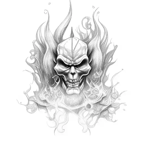 hades sketch tattoo design idea