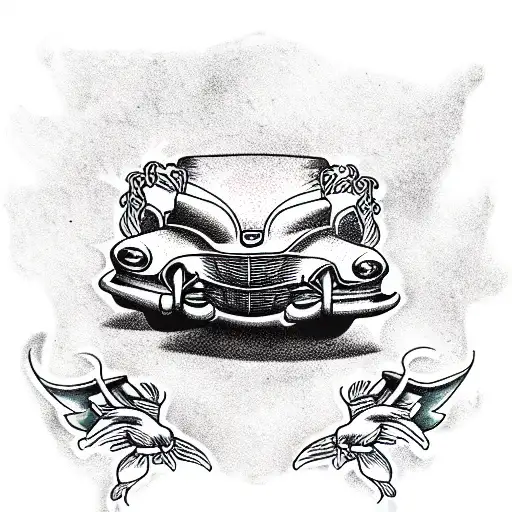 car tattoo design idea