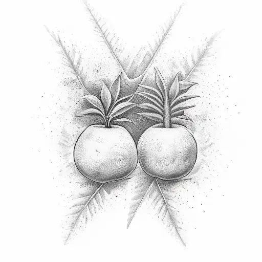And they were like two seedlings. Planted from the same fruit. Apart. But ever growing towards each other. Each was an e tattoo design idea