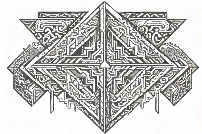 nordic arrow design tattoo design idea