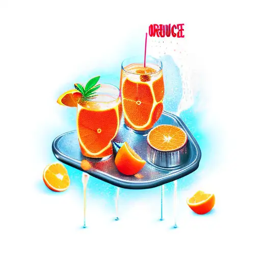 love for orange juice  tattoo design idea