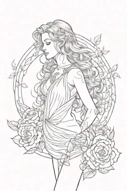 full body Aphrodite realistic sexy girl shoulder tattoo tattoo design idea