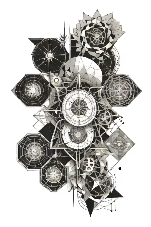 Medical history timeline depicted tattoo design idea