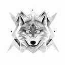 A fierce wolf howling at the moon with the word 'lealtad' (loyalty) written underneath tattoo design idea