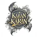 karan name tattoo design showcasing your love you to the moon tattoo design idea