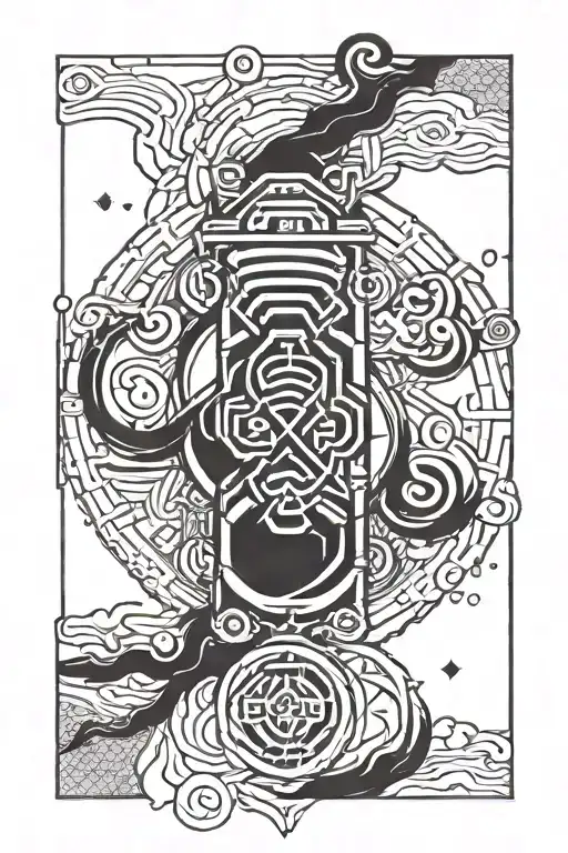 Men's forearm tattoo, brutal, medium size, calm, zen, success, space, confidence, Japanese style tattoo design idea