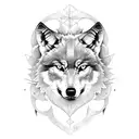 wolf, crow, yggdrasil tattoo design idea