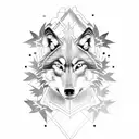 wolf, crow, yggdrasil tattoo design idea