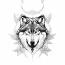 wolf, crow, yggdrasil tattoo design idea