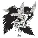 icarus falling tattoo design idea