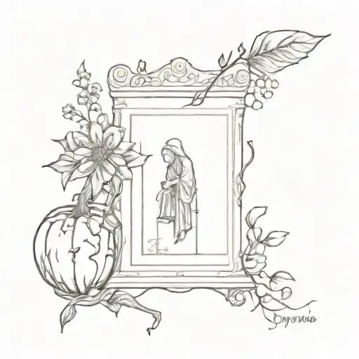 Tattoo sketch based on the book "Cemetery of Forgotten Books" tattoo design idea