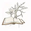 Tattoo sketch based on the book "Cemetery of Forgotten Books" tattoo design idea