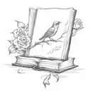 Tattoo sketch based on the book "Cemetery of Forgotten Books" tattoo design idea