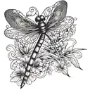 fantasy dragon fly tattoo design idea