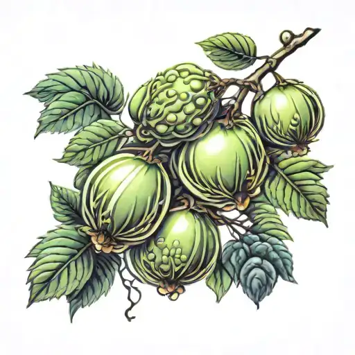 gooseberry tattoo design idea
