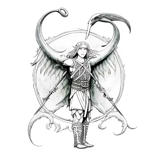 irish folklore niamh chinn oir cu chulainn children of lir fionn mac cumhaill story tattoo design idea