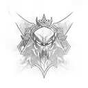 Warcraft game, Night Elf Flag tattoo design idea