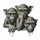 see no evil speak no evil tattoo design idea