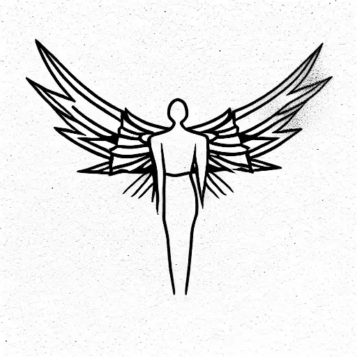 fallen angel  tattoo design idea