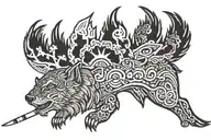 cigarette ash spells alaska tattoo design idea