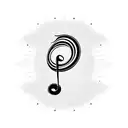 treble clef and burning sun tattoo design idea