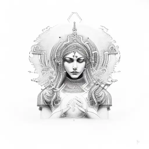 divine surrender  tattoo design idea