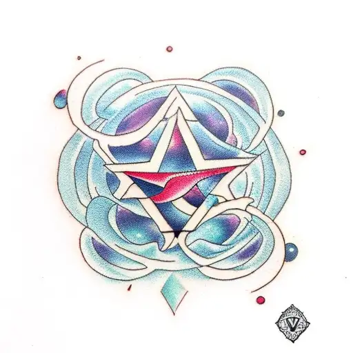 Aquarius with Gemini  tattoo design idea