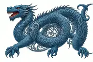 jormungandr viking witch with runes tattoo design idea