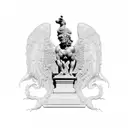 roman statue tattoo design idea