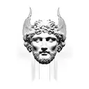 roman statue tattoo design idea