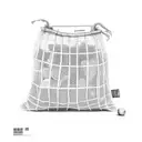 mesh bag with vegetables inside and coming out of the bag tattoo design idea