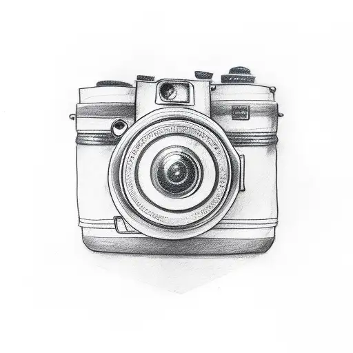 camera tattoo for a wedding photographer  tattoo design idea
