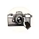 camera tattoo for a wedding photographer  tattoo design idea