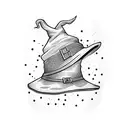 Witch's hat tattoo design idea