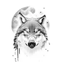 lonely wolf Wood boar tattoo design idea