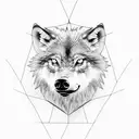 lonely wolf Wood boar tattoo design idea